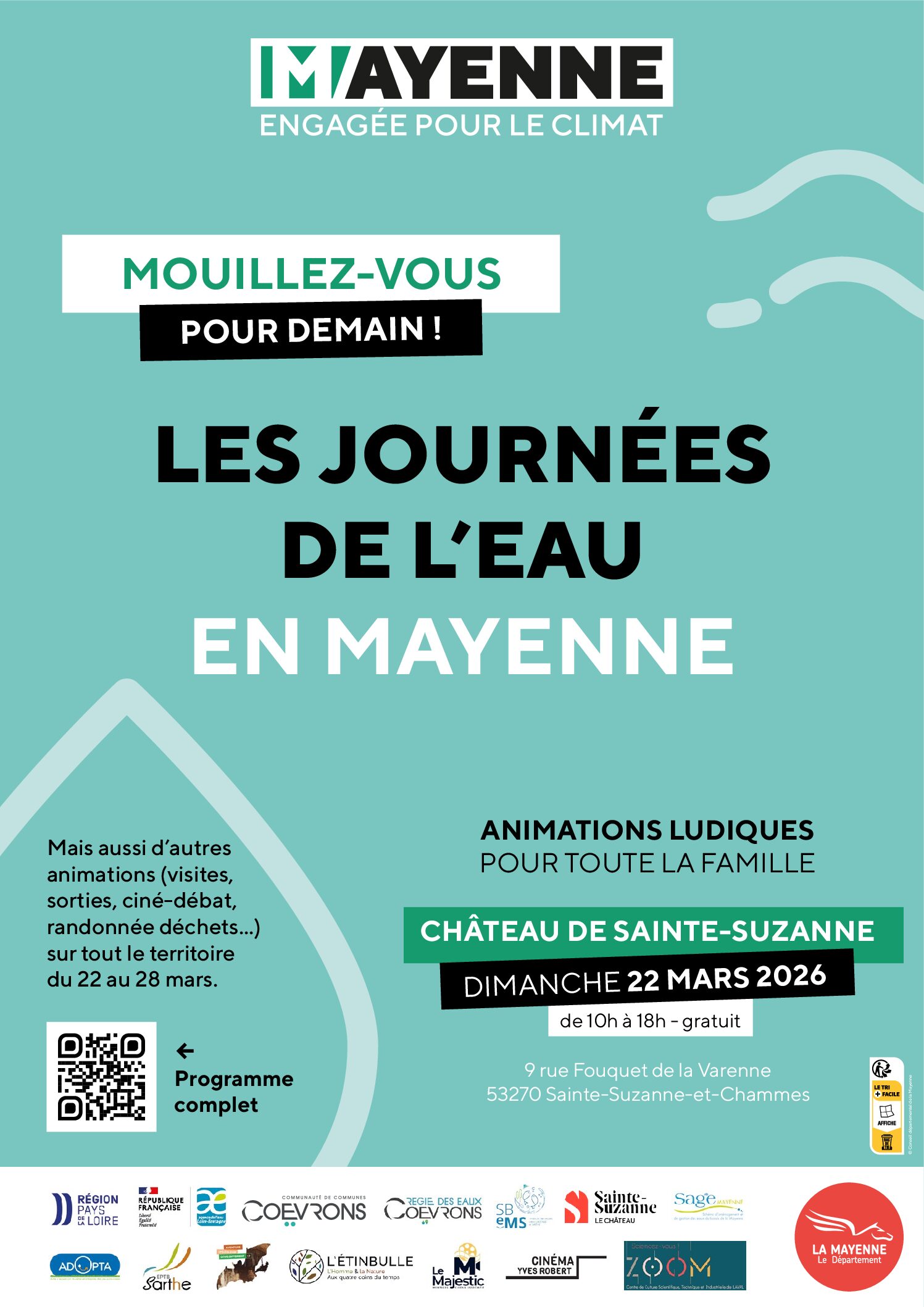 Mouillez vous pour demain ! 22 Mars Journée de l’eau en Mayenne